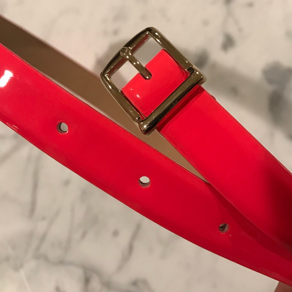 Hot Pink Patent Leather Belt J. Crew XS